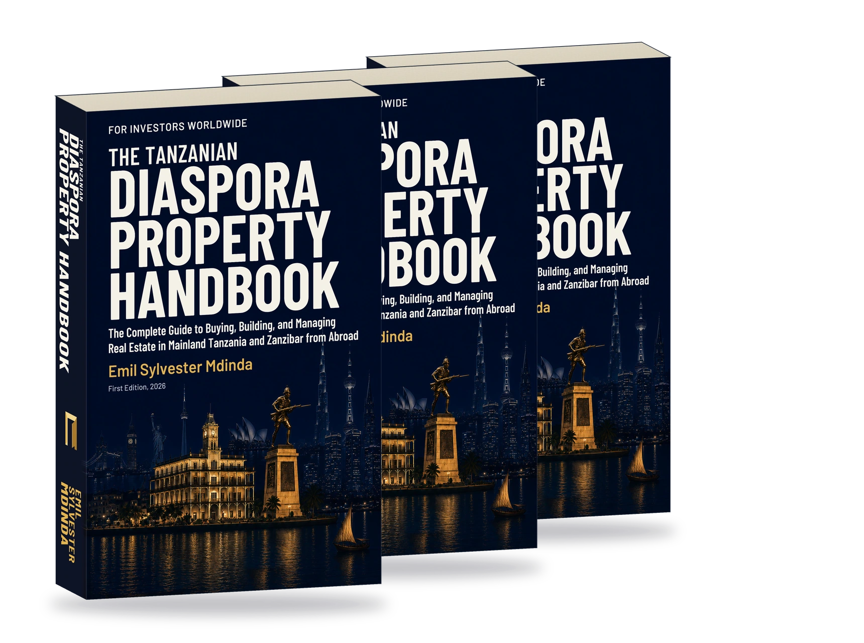 Three paperback copies of The Tanzanian Diaspora Property Handbook